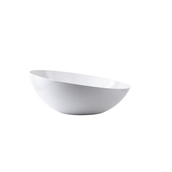 Round Melamine Bowl, 20 quart, White