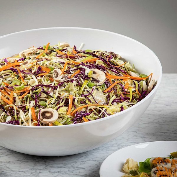 Round Melamine Bowl, 20 quart, White