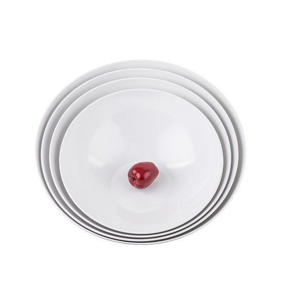Round Melamine Bowl, 20 quart, White