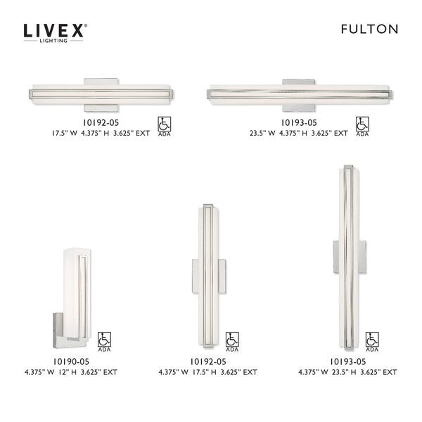 Fulton N/A Light Polished Chrome ADA Bat