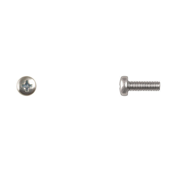 M5-0.80 x 16 mm Phillips Pan Machine Screw, Bright Zinc Plated