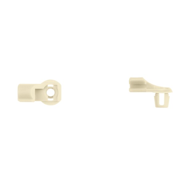Cream Nyln Door Rod End Clips 3.5mm Rod Size Lft Hand Side PK25