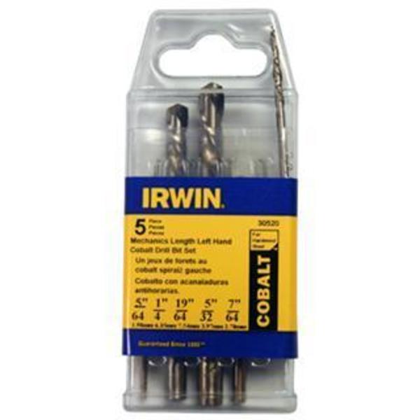 Cobalt Left Hand Mechanics Length High Speed Stl Drill Bit S, 5 Piece