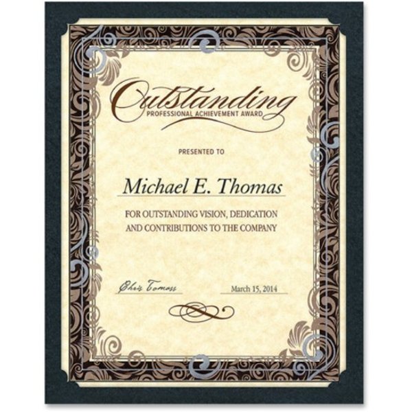 Certificate Holder, Black, Linen, PK10