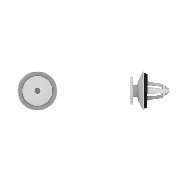Wht Nyln Tailgate Retainers 8.5mm Hole 13mm Stem L PK25
