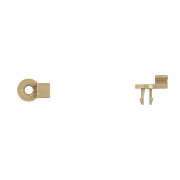 Brwn Nyln Door Rod End Clips 3.5mm Rod Size Rght Hand Side PK25