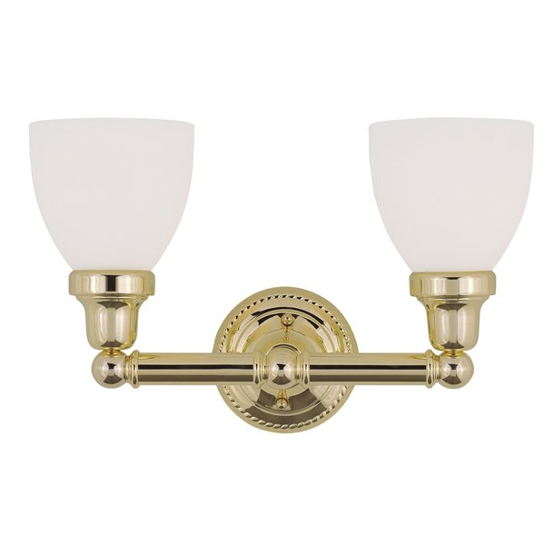 Classic 2 Light Polished Brass Bath Vanity