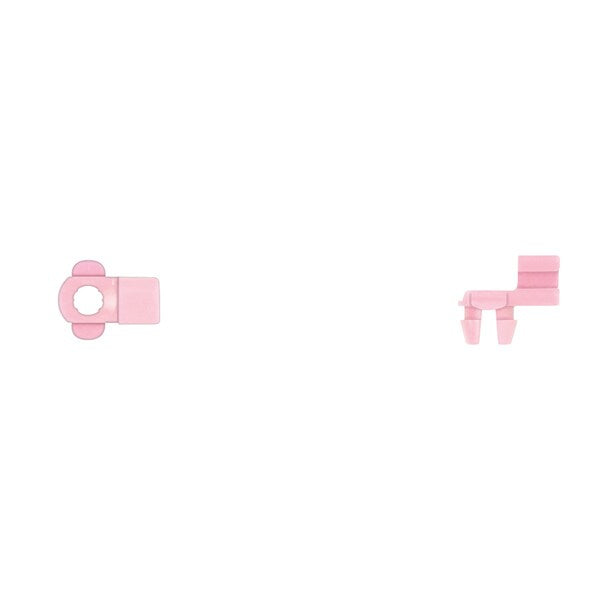 Pink Nyln Door Rod End Clips 3.9mm Rod Size Rght Hand Side PK25