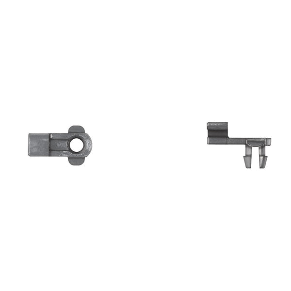 Blk Nyln Door Rod End Clips 3.6mm Rod Size Lft Hand Side PK25