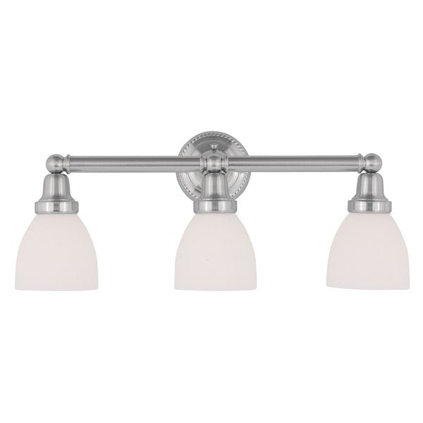 Classic 3 Light Brushed Nickel Bath Vanity