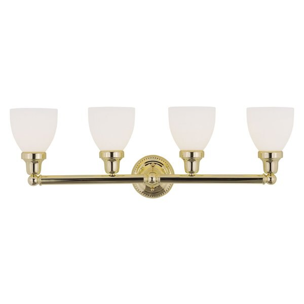 Classic 4 Light Polished Brass Bath Vani