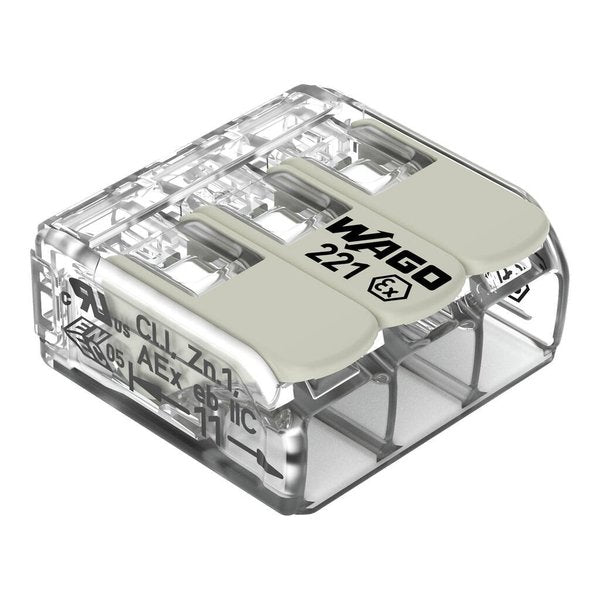 Push-In Connector, Gray, 0.73