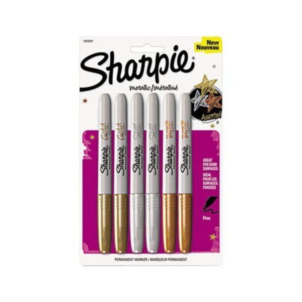 Sharpie Marker, Assorted, PK6