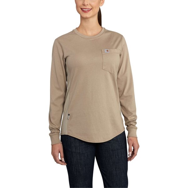 FR Womens Force Cotton LS Crew T Shirt