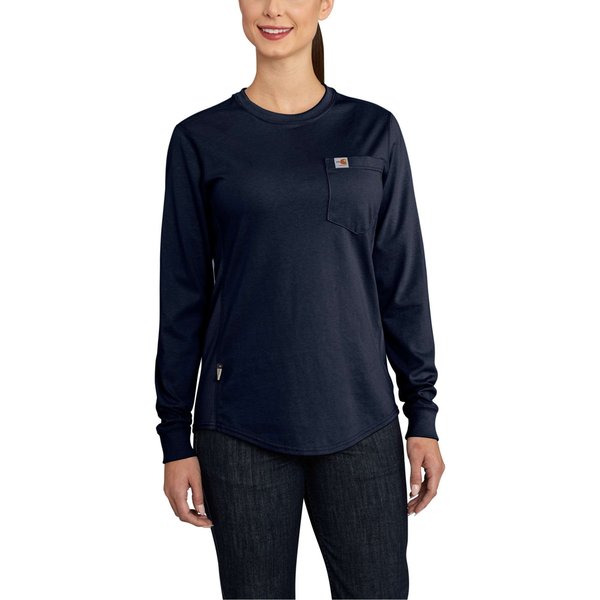 FR Womens Force Cotton LS Crew T Shirt
