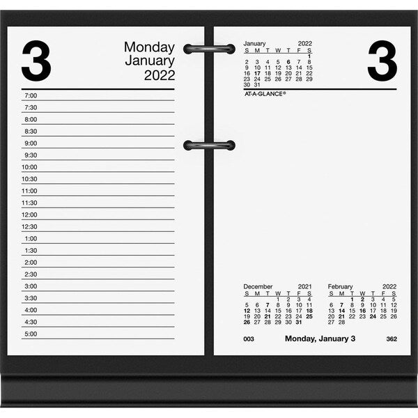 Recycled Desk Calendar Refill, 3 1/2x6