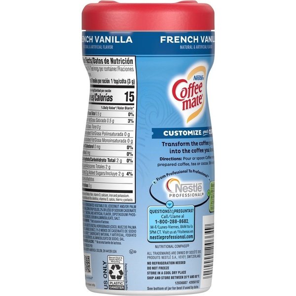 Powder Creamer, 15 Oz, French Vanilla, PK12