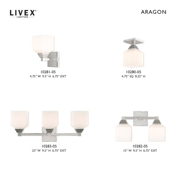 Aragon 1 Light Polished Chrome Wall Sconce