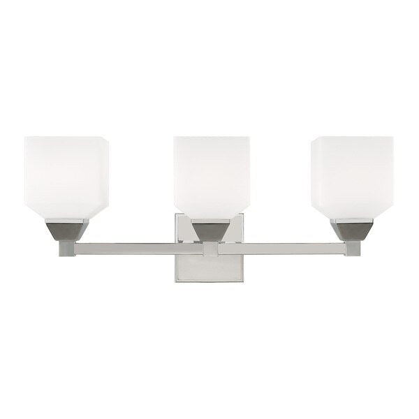 Aragon 3 Light Polished Chrome Bath Vanity