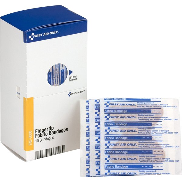 First Aid Kit Refill, Fabric Fingertip Bandages, 10 Per Box