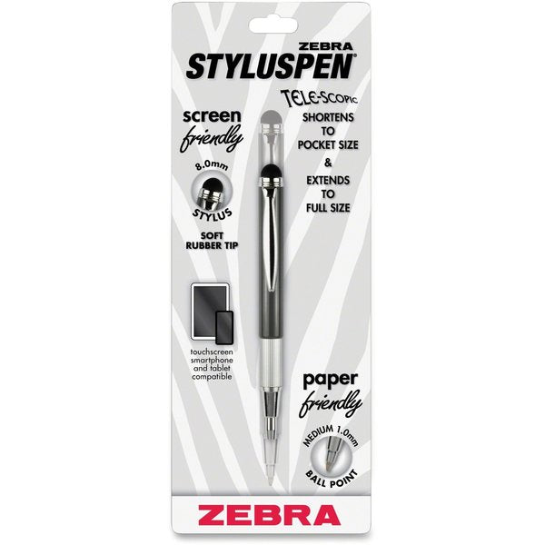 StylusPen Telescopic Ballpoint 1.0mm Slate Grey 1pk