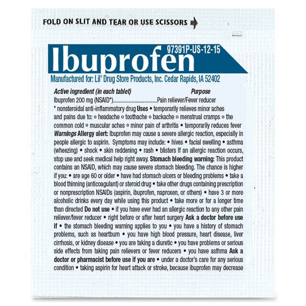 Ibuprofen, 200 mg, 2/Pack, PK50