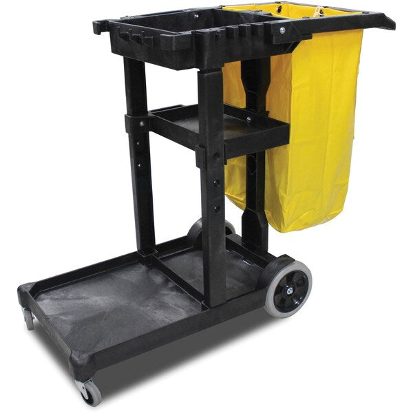 Janitors Gray Cart with 25 Gallon Yello
