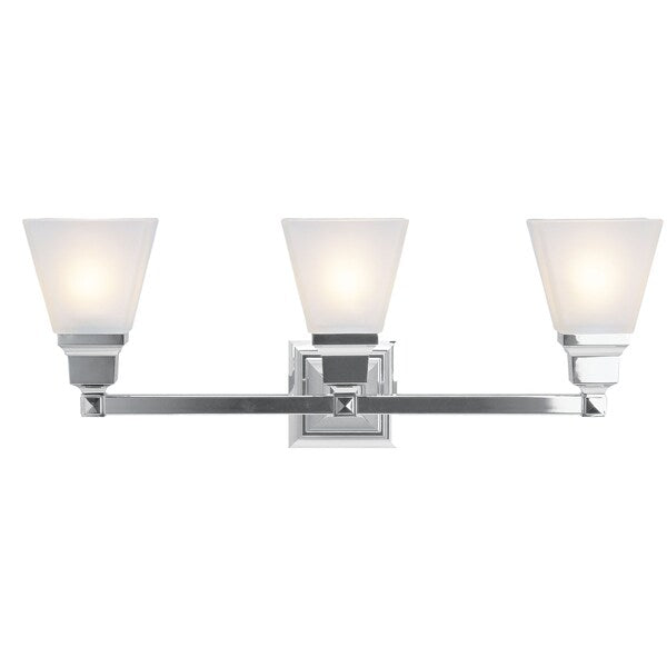 Mission 3 Light Polished Chrome Bath Van