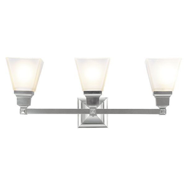 Mission 3 Light Brushed Nickel Bath Vani