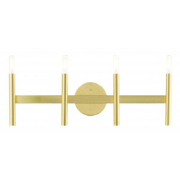 Satin Brass ADA Vanity Sconce, 4 Light