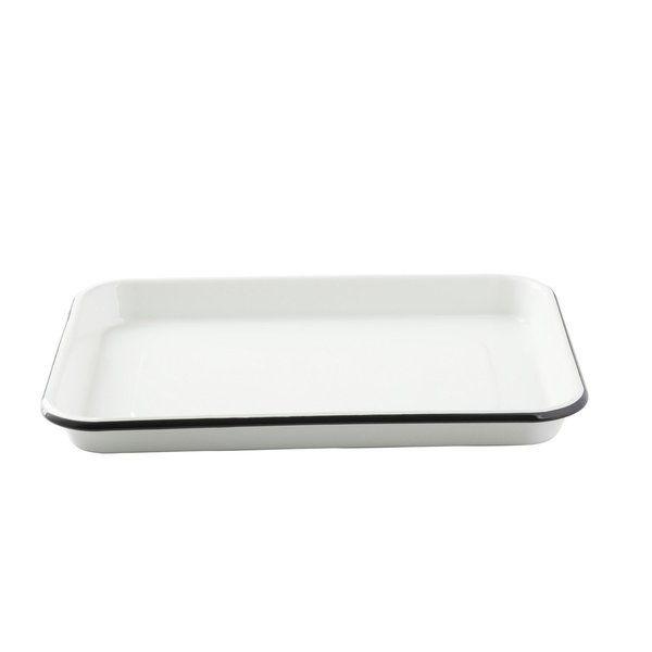 Sheetpan Server, 1/4, Wht/Blk, 13x9.5x1.125