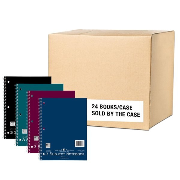 Case of 3 Sub Wirebound Notebooks, 10.5
