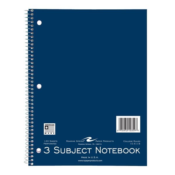 Case of 3 Sub Wirebound Notebooks, 10.5