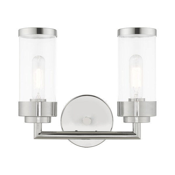 Hillcrest 2 Light Polished Chrome Bath Vanity