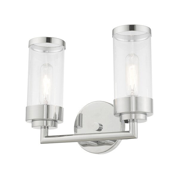 Hillcrest 2 Light Polished Chrome Bath Vanity