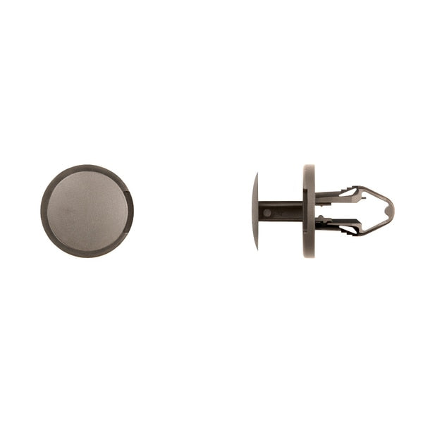 Blk Nyln Push Type Ret 8mm Hole 19mm Flng 16mm Stem PK25
