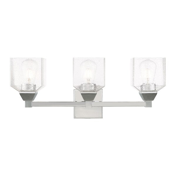 Aragon 3 Light Polished Chrome Bath Vanity
