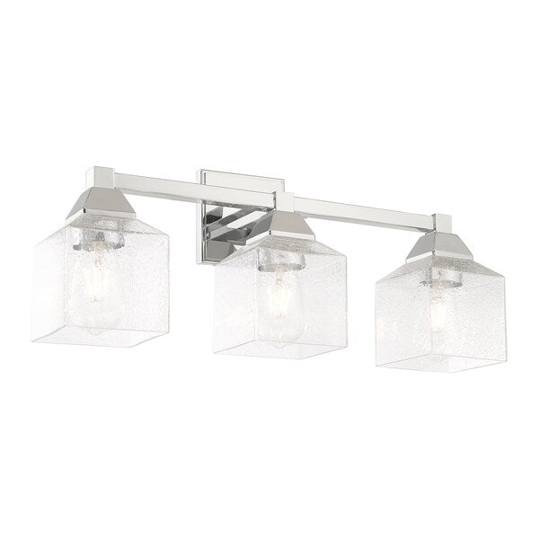 Aragon 3 Light Polished Chrome Bath Vanity