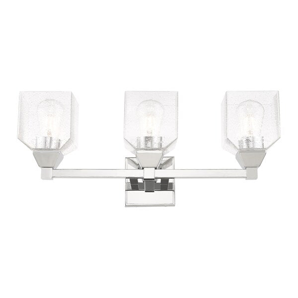 Aragon 3 Light Polished Chrome Bath Vanity