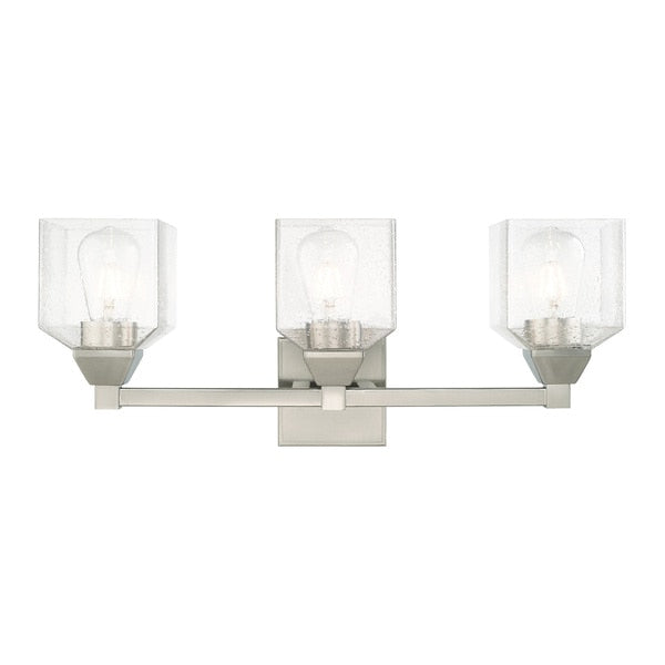Aragon 3 Light Brushed Nickel Bath Vanity