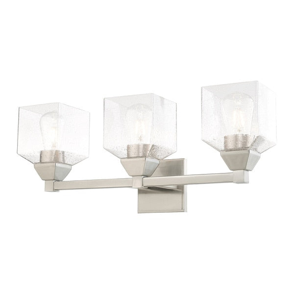 Aragon 3 Light Brushed Nickel Bath Vanity