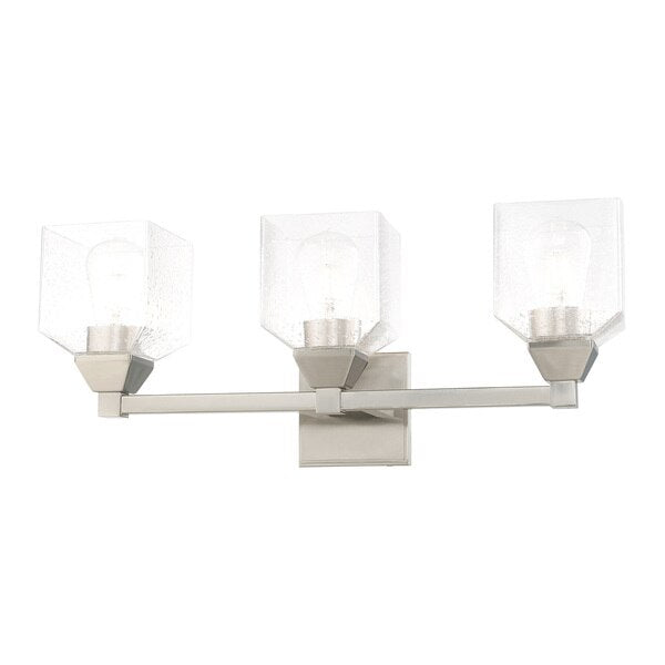 Aragon 3 Light Brushed Nickel Bath Vanity