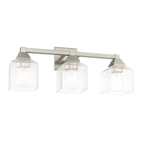Aragon 3 Light Brushed Nickel Bath Vanity