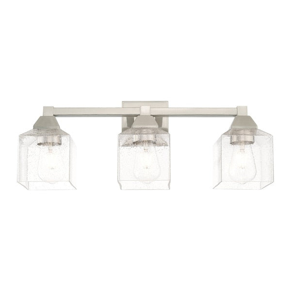 Aragon 3 Light Brushed Nickel Bath Vanity