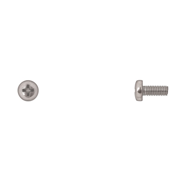 M5-0.80 x 12 mm Phillips Pan Machine Screw, Bright Zinc Plated