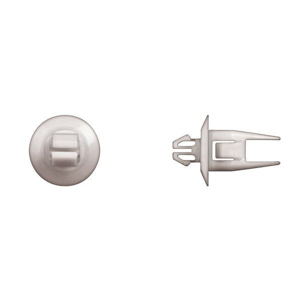 Wht Nyln Moulding Clips 9X12mm Hole 20mm Stem L PK10