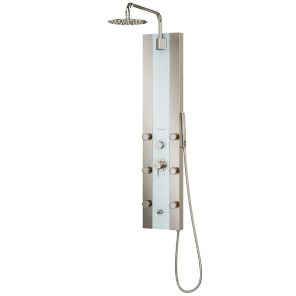 White Glass Shower Panel-Tropicana Showerspa