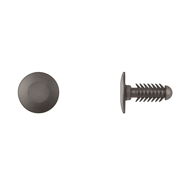 Blk Nyln Door Panel Ret 7mm Hole Size 22mm Stem L PK50