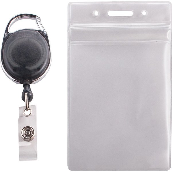 Badge Holder, Cord Reel, Vertical, PK10