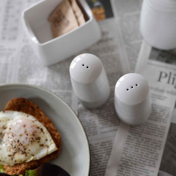 Salt/Pepper Shakers, 1.25 oz, Melamine, Wht